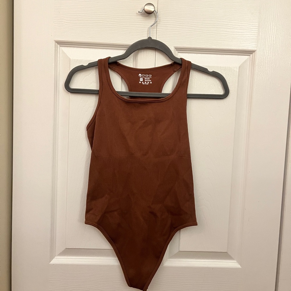 Brown (thong) body suit